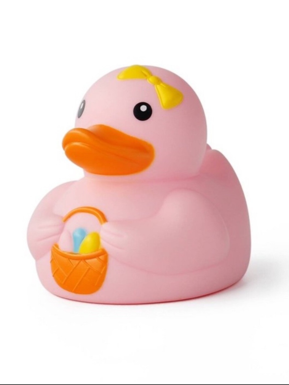 Pink Easter Basket Bow Rubber Duck Small 2.5-3" Fun Decorative Holiday Party NEW